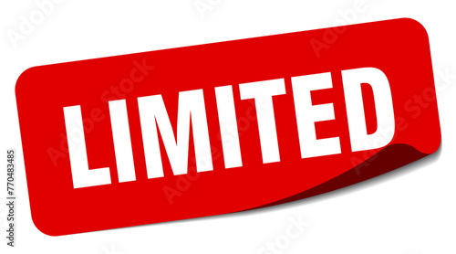 limited sticker. limited label