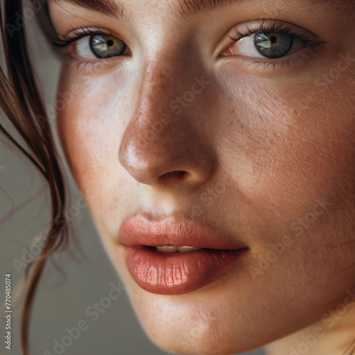 close up portrait of a woman beauty skin