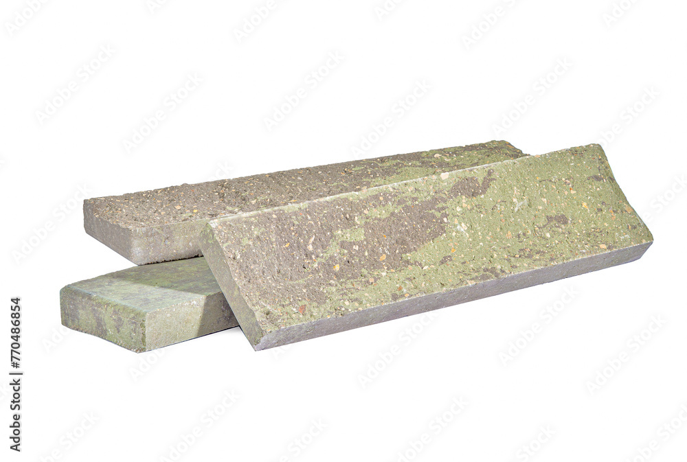 Building Materials Ideas. Light Green Elongated Pavement Road Stone Sample Tiles Isolated Building Materials Ideas. Light Green Elongated Pavement Road Stone Sample Tiles Isolated