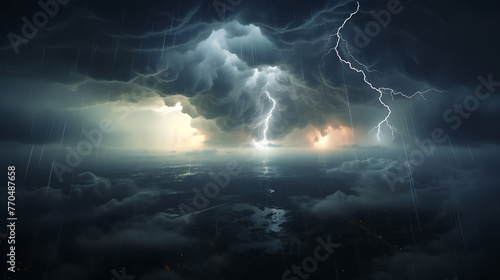 lightning in the sky