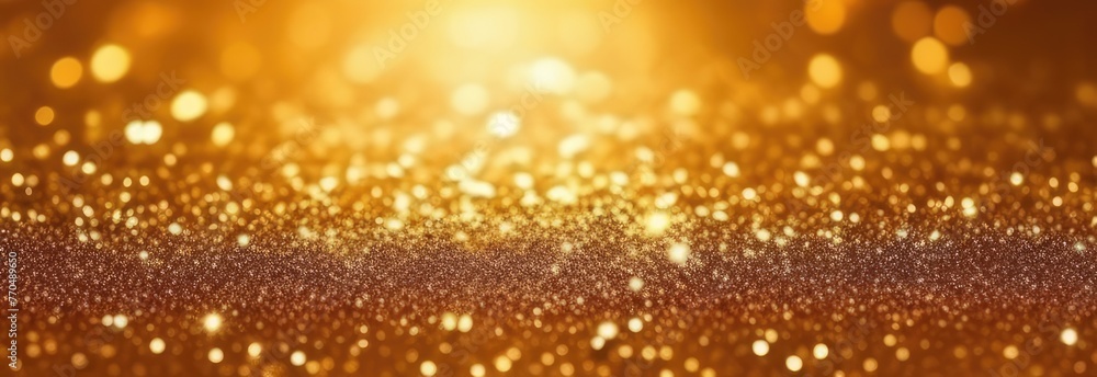 A gold glittery background with a few gold specks A gold glittery background with a few gold specks