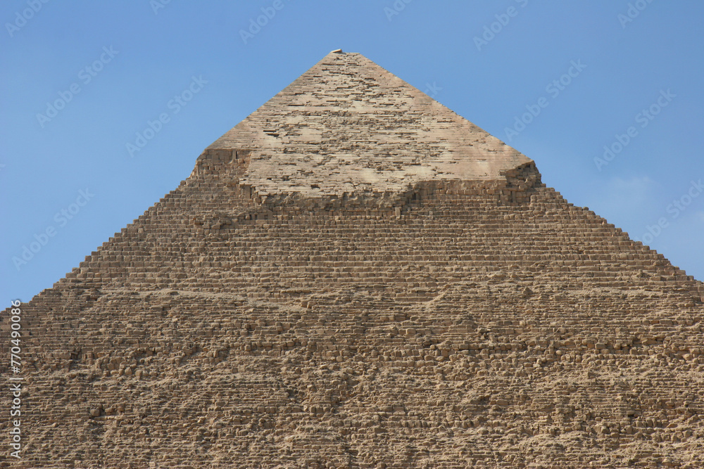 The Great Pyramids in Giza pyramid complex, Egypt.