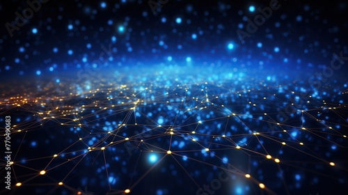 A radiant network resembling a starry sky reflects a mesh of virtual connections  ideal for illustrating themes of internet technology and global communication without text
