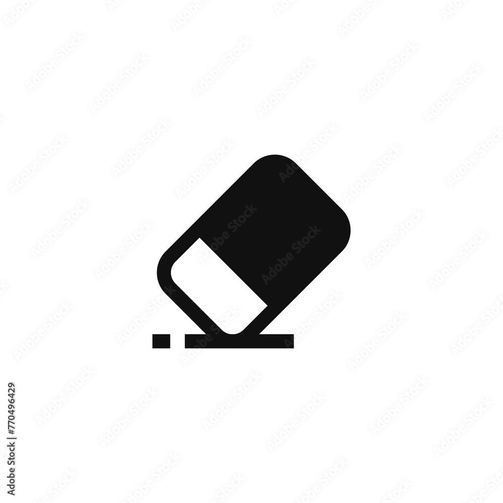 flat eraser black white design flat eraser black white design