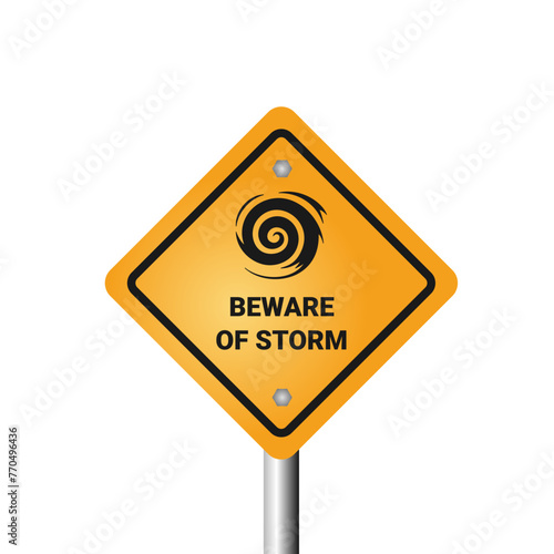 hurricane warning sign illustration