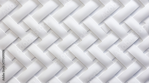 3D Braided Texture Pattern, White minimalist geometric abstract Background Design 