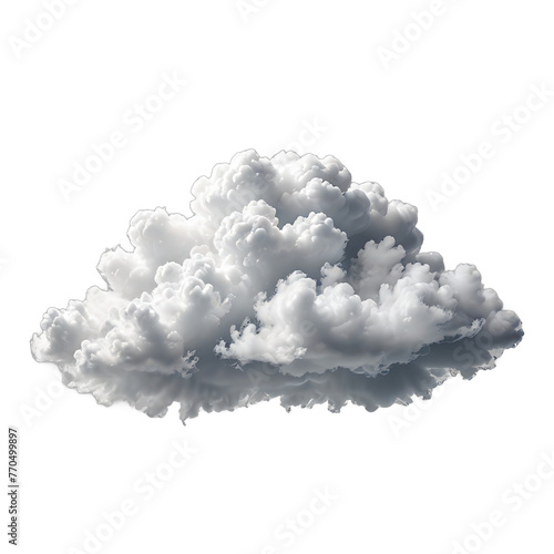 cloud isolated transparent background PNG ai generated