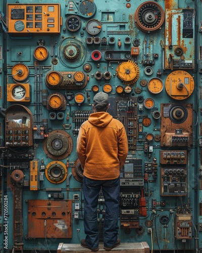 Redefine the stereotypical image of an engineer through photography art that celebrates their diverse passions, super detailed photo
