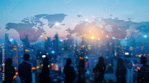 Global businesses use networking to analyze data, connect with customers, hire globally, provide customer service, foster teamwork, set strategy, and leverage technology and social media.