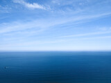 blue sky with clouds. Sea and Blue Sky Background