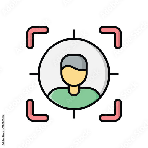 Color Line Target Audience vector icon