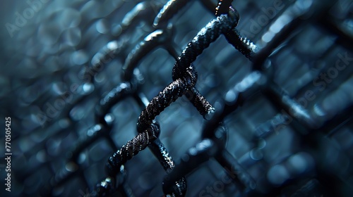 Capturing the intricate mesh of a wire mesh safety guard, meticulously engineered to protect against electrical hazards while allowing airflow. photo