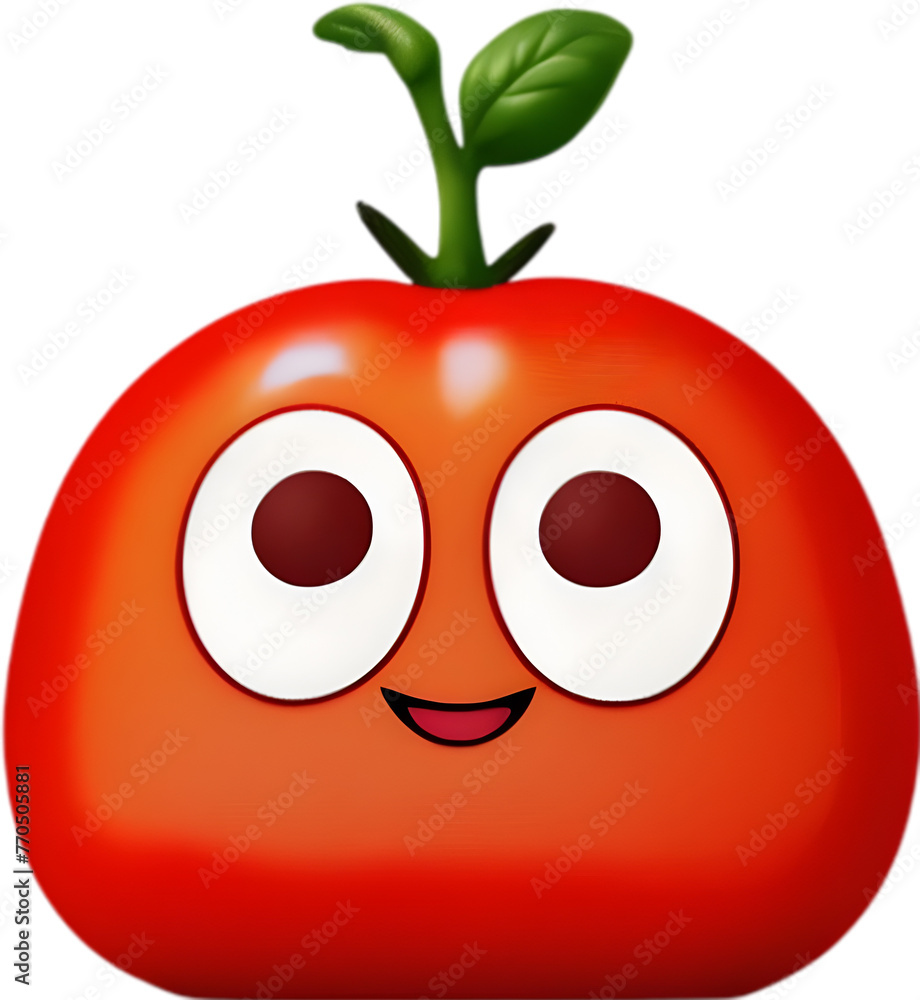 Cute Cartoon Tomato icon, Kawaii Tomato clipart. Cute Cartoon Tomato icon, Kawaii Tomato clipart.