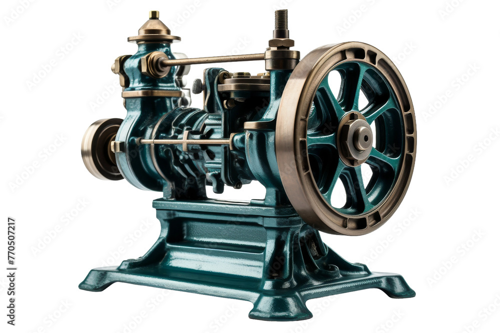 Obraz premium Machine Placed on Table. On a White or Clear Surface PNG Transparent Background.