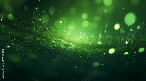 Green focus particles background