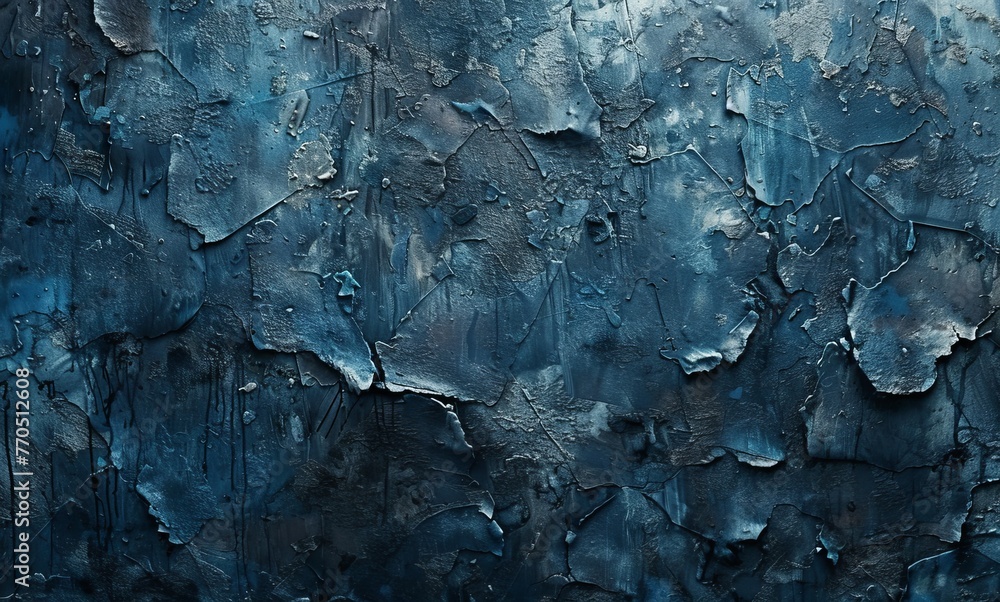 Electric blue marble texture resembling frozen forest in darkness Electric blue marble texture resembling frozen forest in darkness