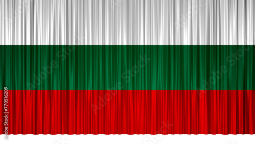 Vorhang in den Farben der Flagge Bulgariens photo