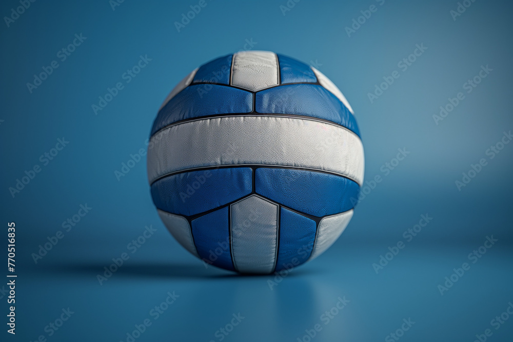 Volleyball ball on a blue background. 3d illustration.
