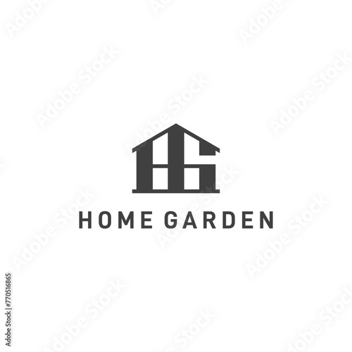 Initial letters HG home logo design