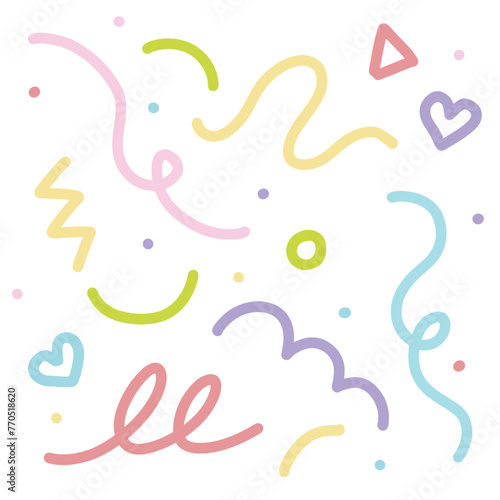 Background seamless pattern vector with cute pastel confetti