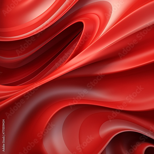 3d photo of red satin background made with generative ai