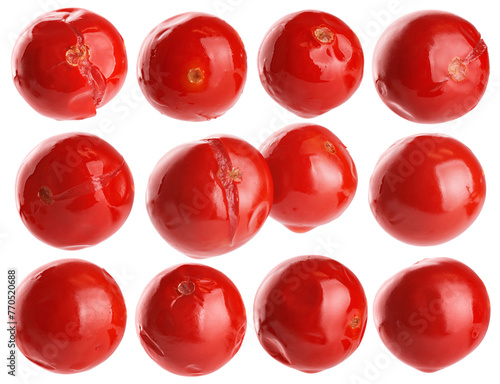 Pickled tomatoes isolated on white background. Collection with clipping path. © vitals