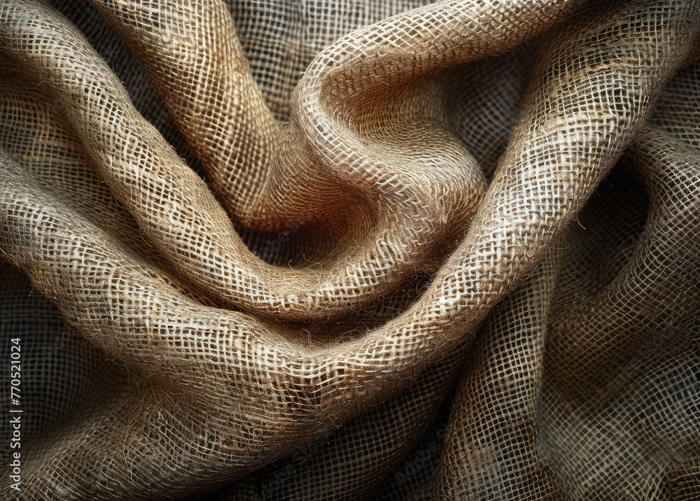Texture of brown burlap textile, close up view. Crumpled sackcloth, an abstract background generated with ai.
Texture of brown burlap textile, close up view. Crumpled sackcloth, an abstract background generated with ai.