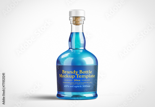 Small Glass Brandy Bottle Mockup