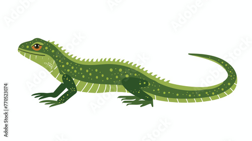 Lizard icon digital green for any design 