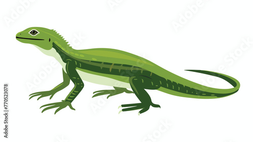 Lizard icon digital green for any design  © Aliha