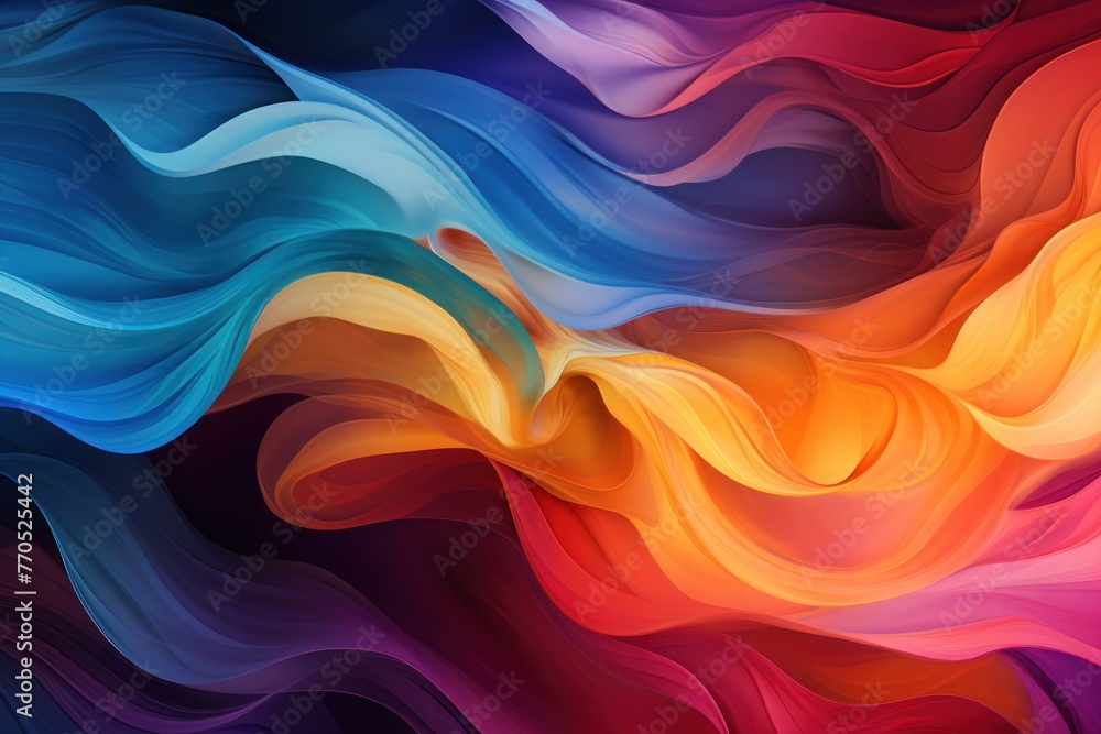 Abstract 3d luxury premium background, colorful flowing curved waves, golden accent, lighting effect Abstract 3d luxury premium background, colorful flowing curved waves, golden accent, lighting effect