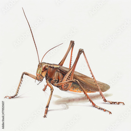 grasshopper, insect, isolated, animal, macro, green, locust, cricket, nature, bug, white, closeup, grass, antenna, pest, close-up, leg, brown, hopper, invertebrate, wild, wildlife, white background, j