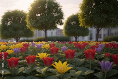 tulips in the park