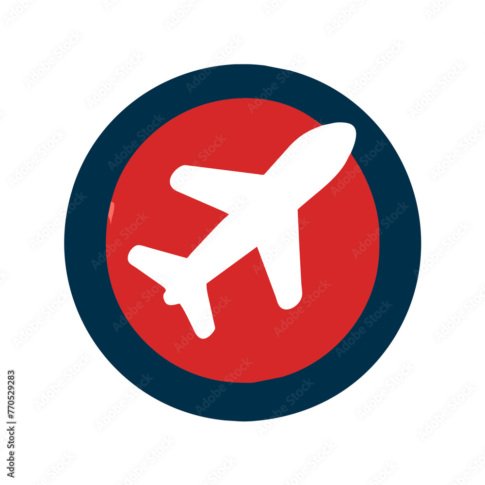 airplane icon on a white background