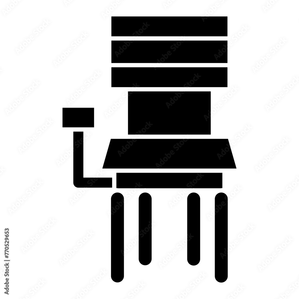 Fototapeta premium Desk Chair glyph icon