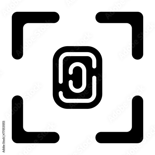 Fingerprint glyph icon