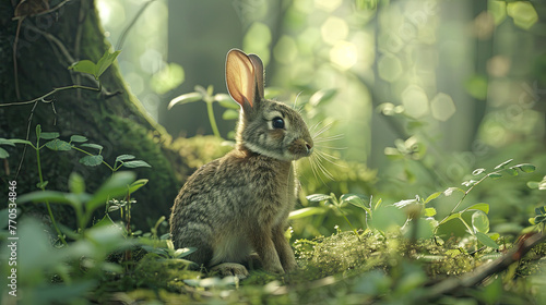 rabbit in the garden © Alexey