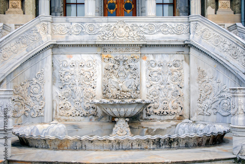 Littlewater Pavilion, Kucuksu Kasri pool, neo baroque style summer pavillion of Ottoman Empire in Istanbul. photo