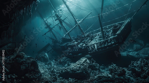 shipwreck in the sea © Alexey