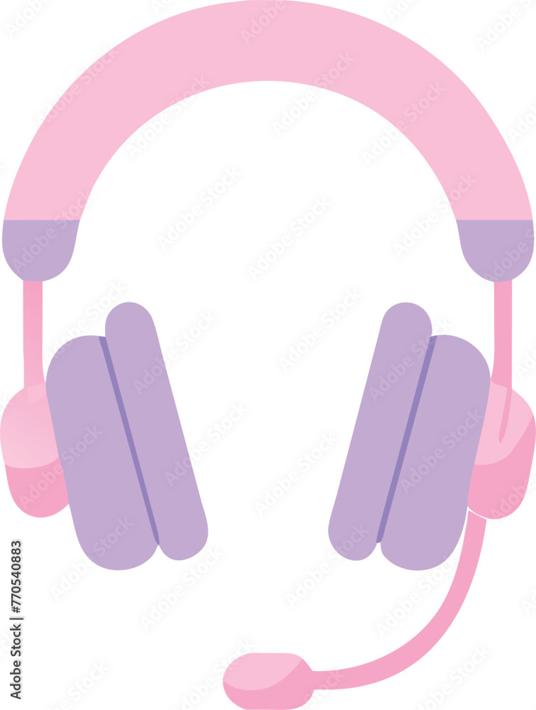 gamer headset, icon colored shapes
