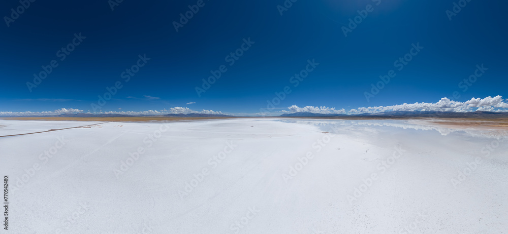 Salinas Grandes (salt flats with water pools) in Jujuy, Argentina