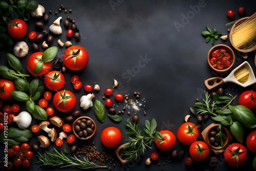 Italian food background photo