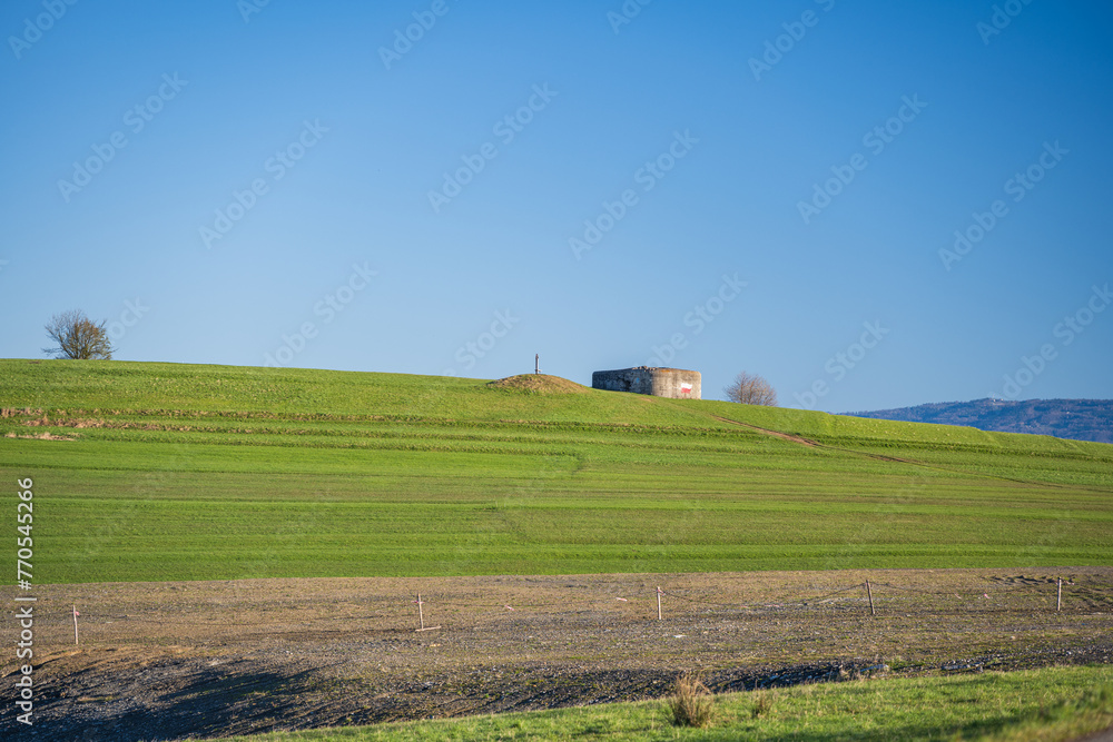 Second World War bunker on hill in Poland. Wegierska Gorka, Westerplatte of the South. Second World War bunker on hill in Poland. Wegierska Gorka, Westerplatte of the South.