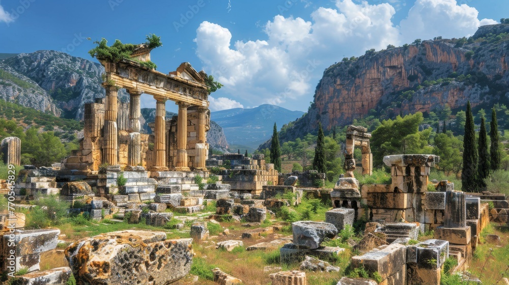 The Ruins of the Ancient City With Columns