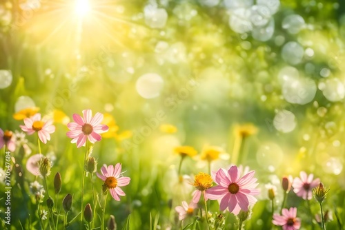 Meadow flowers in the sun in spring © Ateeq