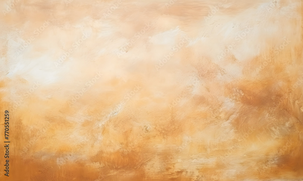 Closeup of abstract rough colorful Bronze Sepia beige colors art painting texture background wallpaper, Generative AI