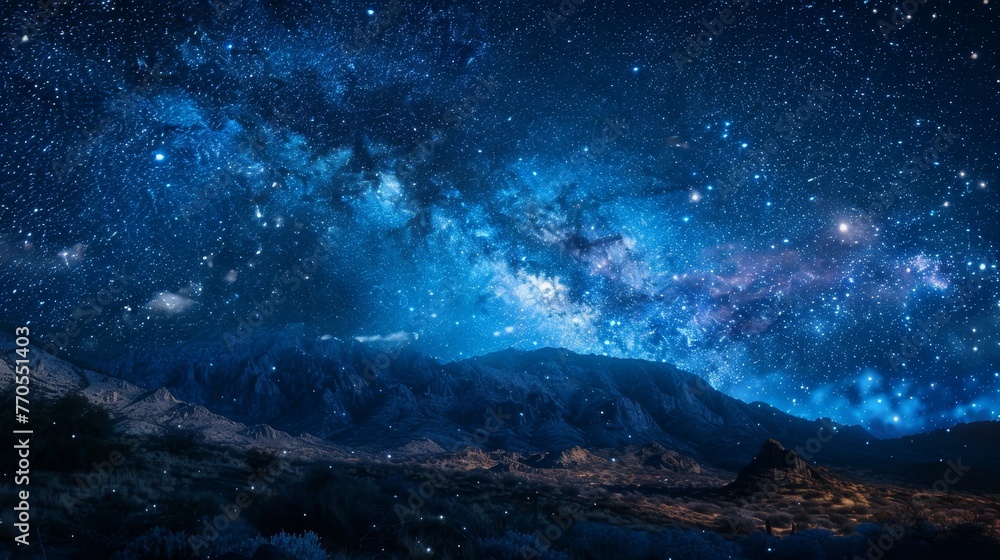 Craft a visually striking scene that highlights the enchantment of stars Craft a visually striking scene that highlights the enchantment of stars