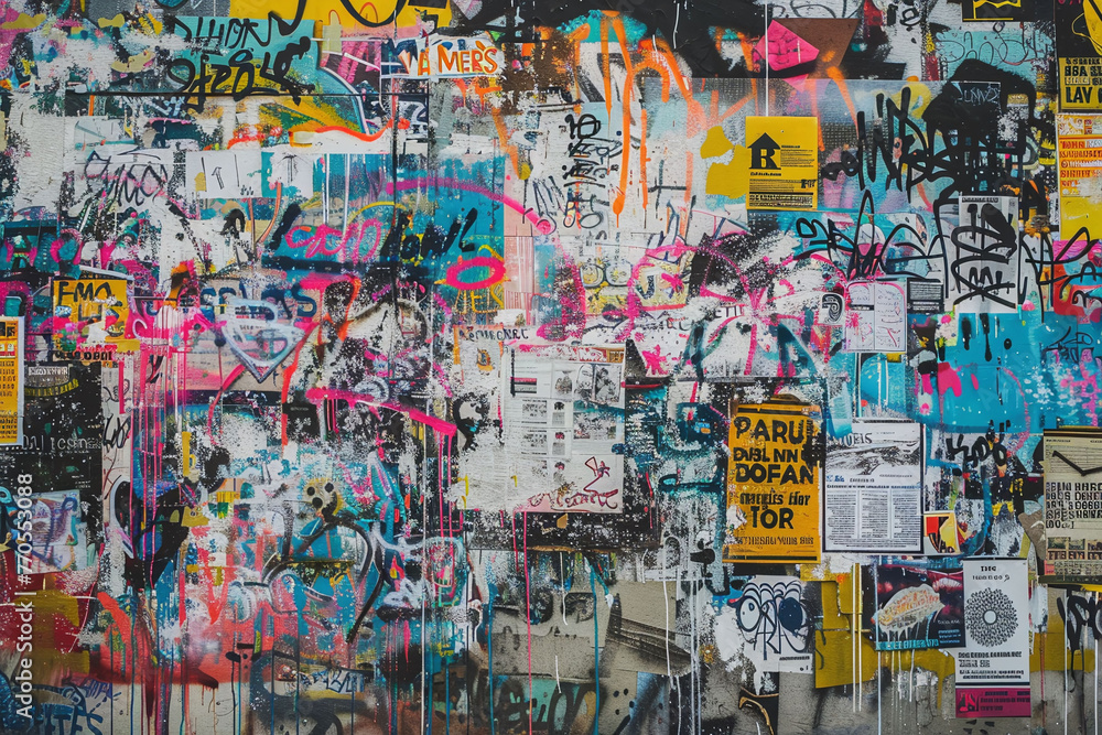 Vivid Graffiti Wall with Diverse Urban Art Vivid Graffiti Wall with Diverse Urban Art