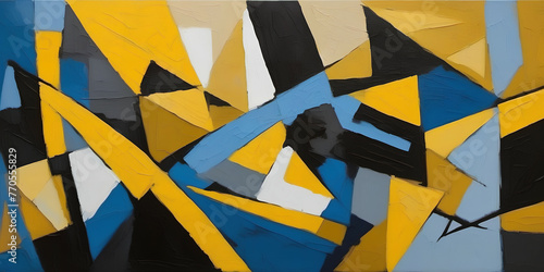 Art background, Cubism styl...