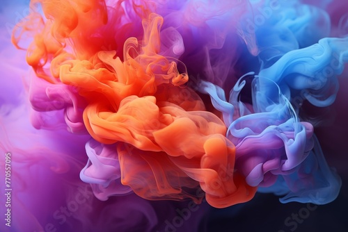 Vibrant colorful smoke for the best background in photography and design projects photo
